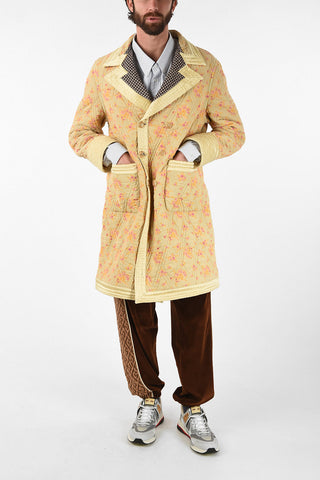 Quilted Reversible Double Breasted Coat