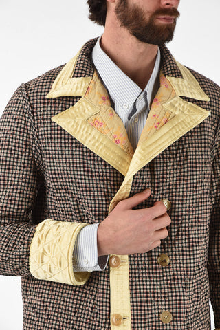 Quilted Reversible Double Breasted Coat