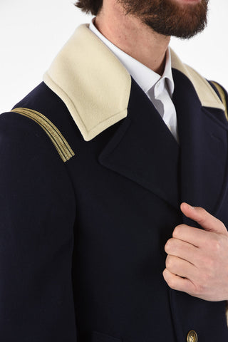 cashmere and wool double breasted Chesterfield coat