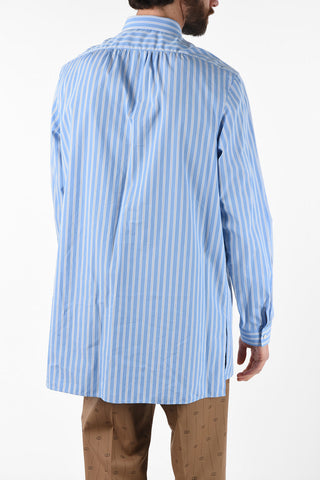 hairline striped Oversized cossack shirt
