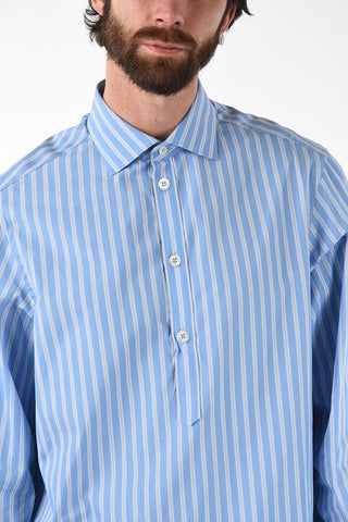 hairline striped Oversized cossack shirt
