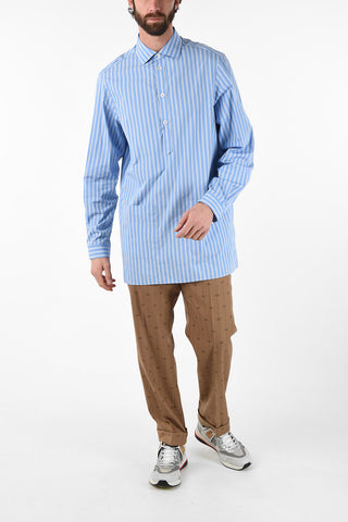 hairline striped Oversized cossack shirt