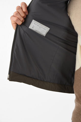 Piumino Smanicato con Chiusura Zip