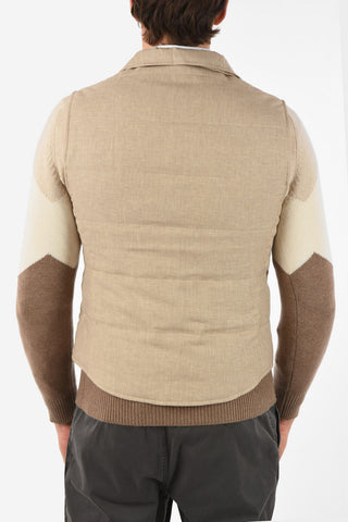 Houndsthooth Sleeveless Down Jacket