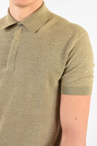 EZ LUX Silk and Linen Polo Shirt with Hidden Closure