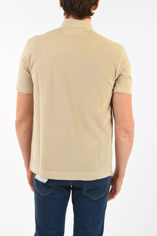 ZZEGNA Polo a Maniche Corte in Cotone Stretch