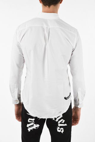 Distressed Button-Down PXP RIPPED OXFORD Shirt