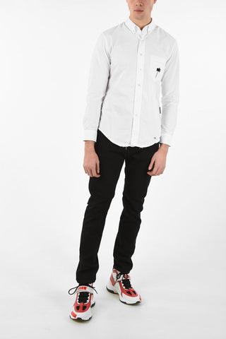 Distressed Button-Down PXP RIPPED OXFORD Shirt