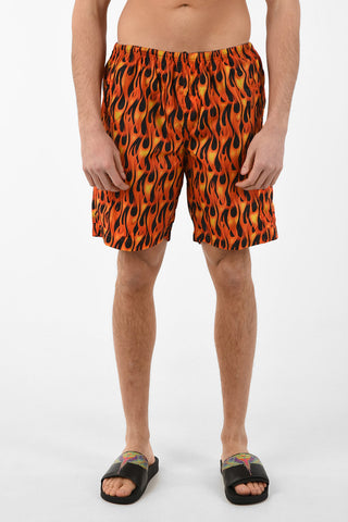 Printed BURNING Multipocket Swimsuit