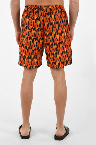 Printed BURNING Multipocket Swimsuit