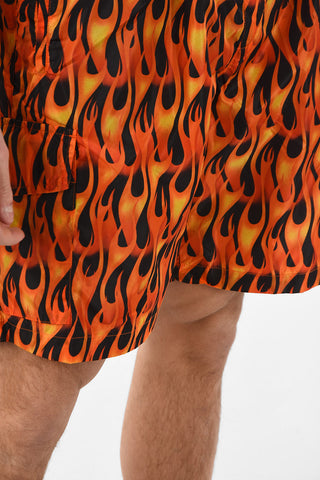 Printed BURNING Multipocket Swimsuit
