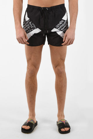 Printed MODERNIST GRAFFITI Swim Shorts