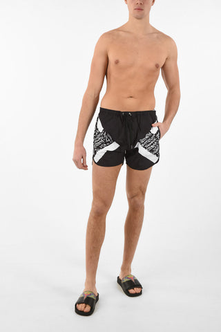 Printed MODERNIST GRAFFITI Swim Shorts