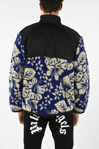Floral Printed HAWAIIAN Sweatshirt with Zip Closure