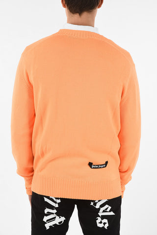 Virgin Wool PXP FLUO Crew Neck Sweater with Embroidered Detail