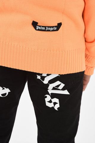 Virgin Wool PXP FLUO Crew Neck Sweater with Embroidered Detail