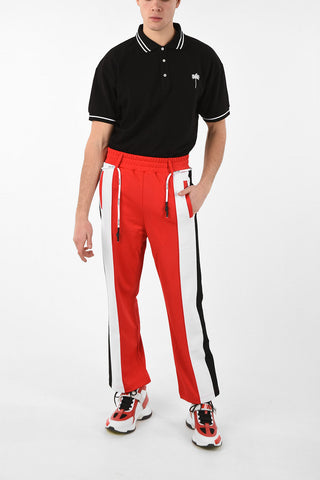 Fabric HUGE SIDEBAND TRACK Joggers with Belt Loops
