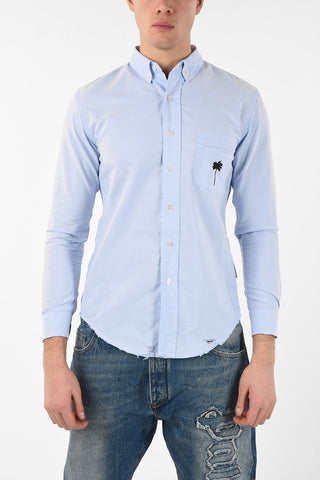 Distressed Button-Down PXP RIPPED OXFORD Shirt