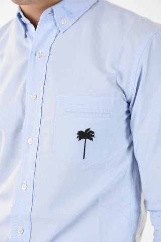 Distressed Button-Down PXP RIPPED OXFORD Shirt