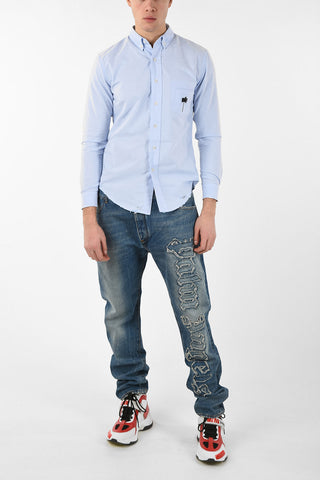 Distressed Button-Down PXP RIPPED OXFORD Shirt