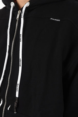 Printed Cotton Oversized BURNING LOGO Sweatshirt with Zip Closure