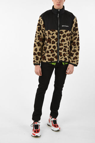 Faux Fur ANIMALIER Jacket with Zip Closure