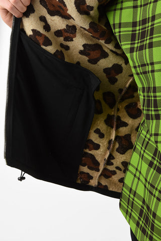 Faux Fur ANIMALIER Jacket with Zip Closure