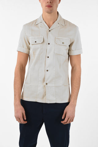Short Sleeve LEISURE FIT Shirt with Snap Buttons