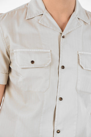 Short Sleeve LEISURE FIT Shirt with Snap Buttons