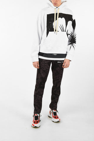 Printed Cotton STENCIL Hoodie with Maxi Patch Pocket