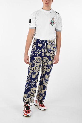 Floral Printed HAWAIIAN Joggers with Drawstring Closure
