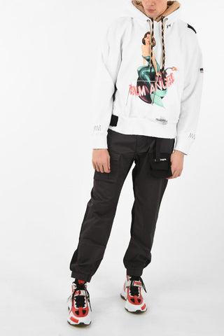 Cotton Embroidered MERMAID Double Layered Hoodie with Print