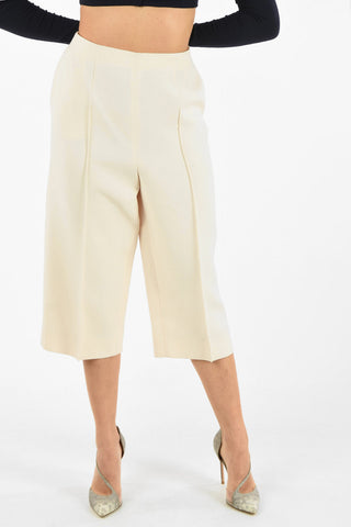 Virgin Wool and Silk Single Pleat Pants  