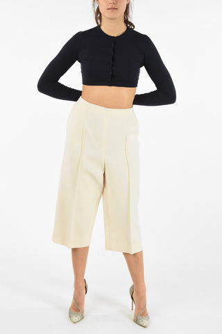 Virgin Wool and Silk Single Pleat Pants  