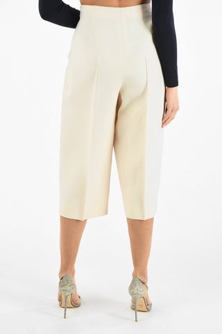 Virgin Wool and Silk Single Pleat Pants  