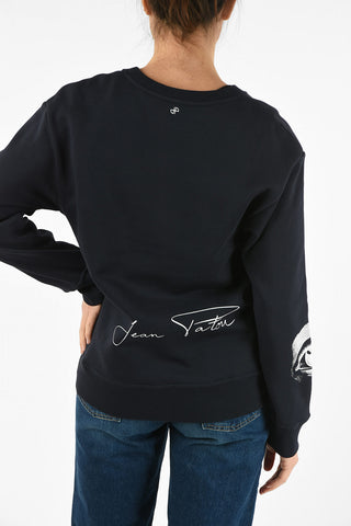 Printed Oversized Crewneck Sweatshirt