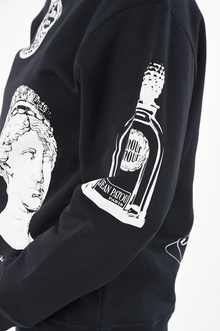 Printed Oversized Crewneck Sweatshirt