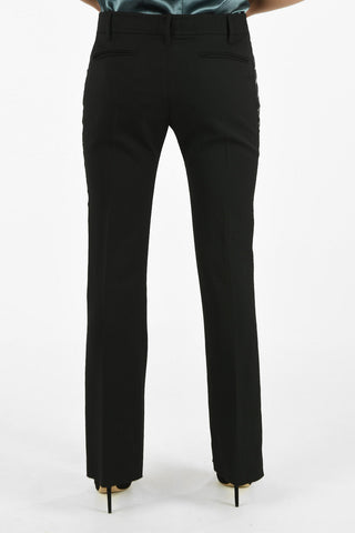 Virgin Wool Flare TRUMP Pants with Logoed Bands
