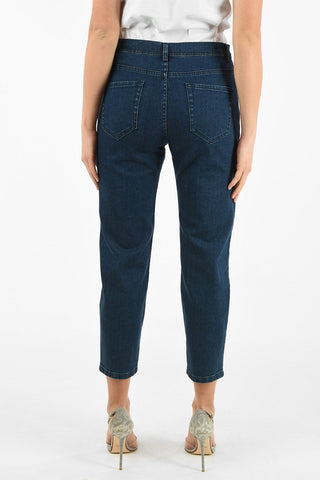 Jeans Slim Fit Vita Alta con Catena Gioiello
