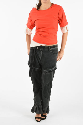 T-Shirt 8/8 Girocollo in Doppio Tessuto 