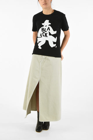 MM6 Hight Waist Midi Skirt with Belt Loops
