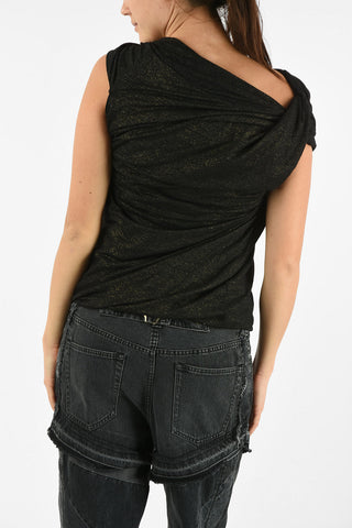 JUNYA WATANABE Wool Sleeveless Top with Off Shoulder 