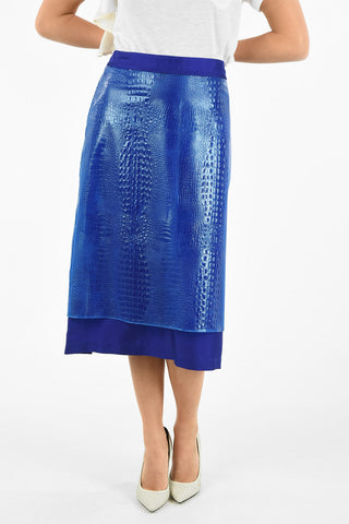 Croco Printed SULA Vinyl Skirt