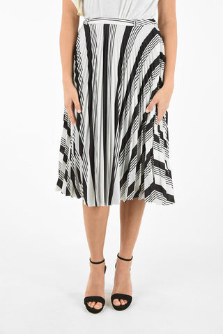 Optical Printed Pleated Skirt