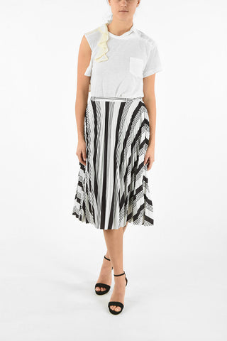 Optical Printed Pleated Skirt