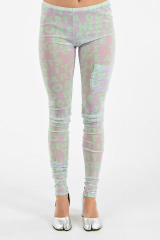 MM6 Printed Leggings with Pocket