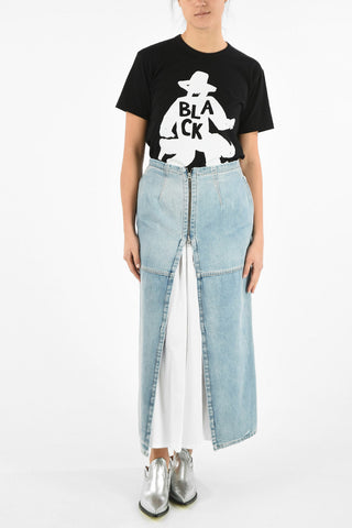 MM6 Denim Ankle Length Skirt