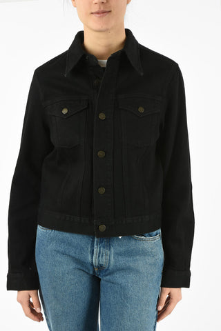 Giubbotto in Denim con Doppio Taschino 