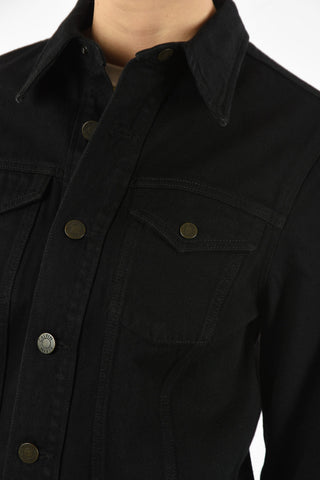 Giubbotto in Denim con Doppio Taschino 