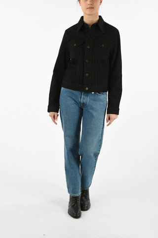 Giubbotto in Denim con Doppio Taschino 